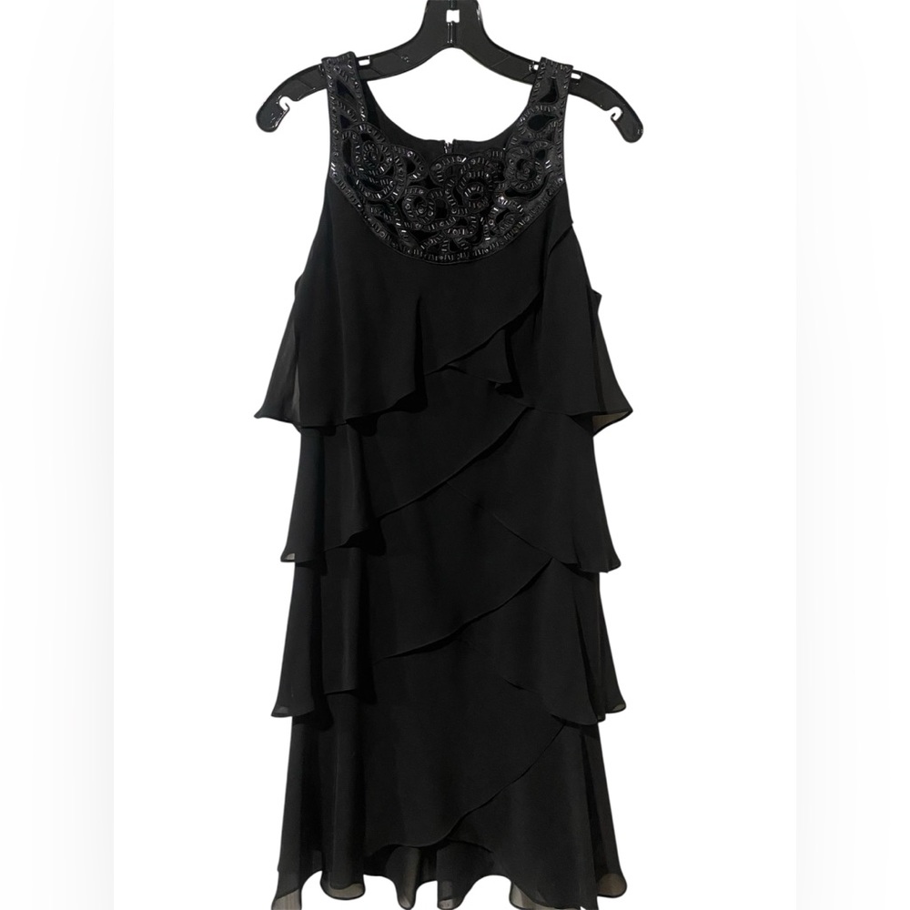 SLNY - Elegant Black Sleeveless Dress